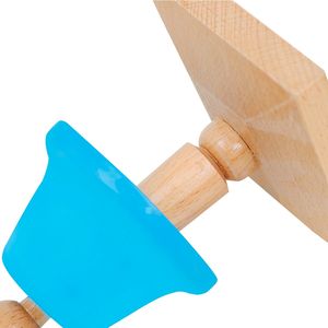 Instrumento de percusión Orff, campanas arcoíris de 8 tonos con soporte de madera de haya para enseñanza musical y entrenamiento de ritmo - Product Image 5