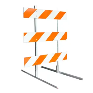 G钢塑警示板A框便携式人群控制安全施工护栏折叠交通道路路障