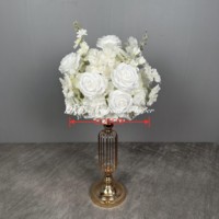 Centros de Mesa DKB, Bola de Flores Rosa Grande de 60 cm, 70 cm, 80 cm, Bola de Flores Rosa Intenso, Topiario, Rosa Gigante de Seda, Bola de Flores para Boda