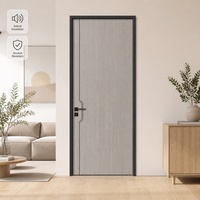 Pintu Kayu Aluminium OEM Tahan Kelembapan dan Ramah Lingkungan dengan Panel MDF untuk Rumah Modern, Komersial, dan Hotel