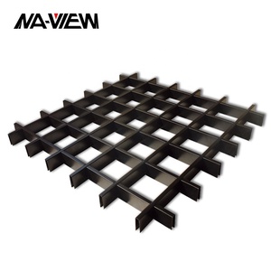 Modern Open Cell Aluminum Office Suspended Ceiling Tiles Waterproof Soundproof and Fireproof <strong>Metal</strong> Grille <strong>Grid</strong> - Product Image 4