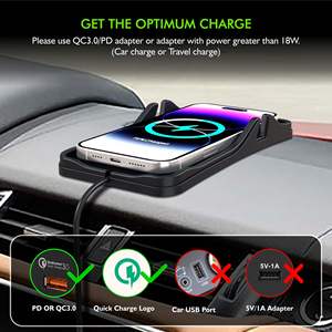 Cargador de coche de soporte de carga inalámbrico rápido multifuncional de 15 W Universal para la serie iPhone y para <span class=keywords><strong>Samsung</strong></span> para <span class=keywords><strong>airpods</strong></span> - Product Image 4
