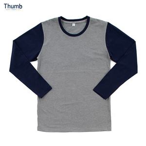 เสื้อยืดแขนยาวผ้าฝ้าย100%,เสื้อยืดผ้าฝ้ายลำลองแบบเรียบๆดีไซน์คลาสสิกตามสั่ง - Product Image 1