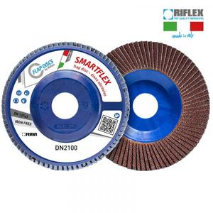 FERVI - DN2100.214 Smartflex Classic disque à lamelles plates en oxyde d'aluminium et argent-EAN 8012667344344 ABRASIVES - Product Image 1