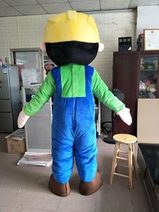 Divertente Costume da Mascotte Personalizzato di <span class=keywords><strong>Bob</strong></span> <span class=keywords><strong>l</strong></span>'Ingegnere con Casco di Sicurezza per Adulti Unisex - Product Image 6