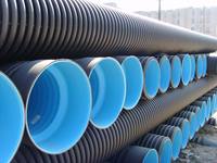 Tubes en plastique à double paroi ondulés DN300 DN400 DN500 DN600 DN800 DN1000 DN1200 HDPE