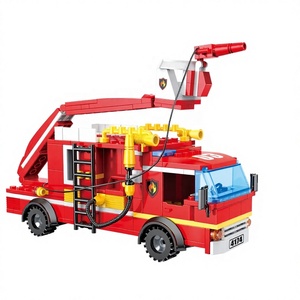 <span class=keywords><strong>Camion</strong></span> <span class=keywords><strong>de</strong></span> pompiers éducatif COGO en gros, blocs <span class=keywords><strong>de</strong></span> construction DIY, briques en plastique, jouets <span class=keywords><strong>de</strong></span> construction - Product Image 3