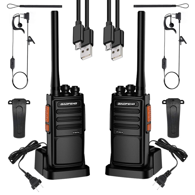 Baofeng BF-888SPLUS Flagship Edition Handheld Two-Way Radio UHF 400-470MHz 16 Channels Walike Walkie 5W Batteries Included