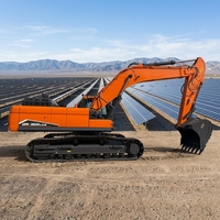 Excavatrice de construction DX360LC 36t, cabine spacieuse climatisée avec système ROPS