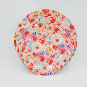 Platos de Melamina Personalizados con Impresión Completa de Rosas de Alta Calidad, Juego de Platos de Melamina, Vajilla - Product Image 1