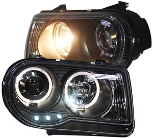 Feux avant à LED Angel Eyes pour <span class=keywords><strong>Chrysler</strong></span> 300C, années 2005 à 2010, SN - Product Image 3