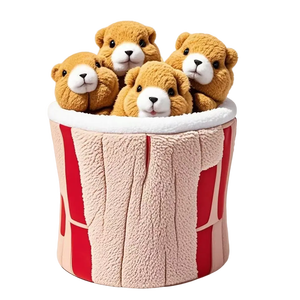 Köpek oyuncak peluş kova aperatifler şekli gıcırtılı tavuk Nugget bisküvi çikolata gogoile interaktif bulmaca oyunu - Product Image 6