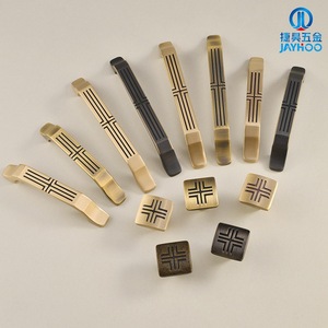 Poignées de meuble en laiton Jiehao, forme barre, style chinois, bronze antique, installation modulaire durable pour portes d'armoires - Product Image 4