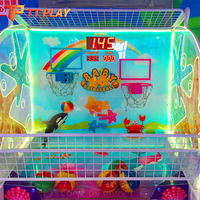 Machine de jeu d'arcade de basket-ball pour enfants, construction en métal et plastique, 2 joueurs, tension universelle, gameplay immersif, anglais