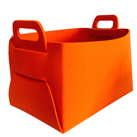 Panier à linge pliable personnalisé en feutre, écologique, style moderne, avec trieur, en tissu, pliable