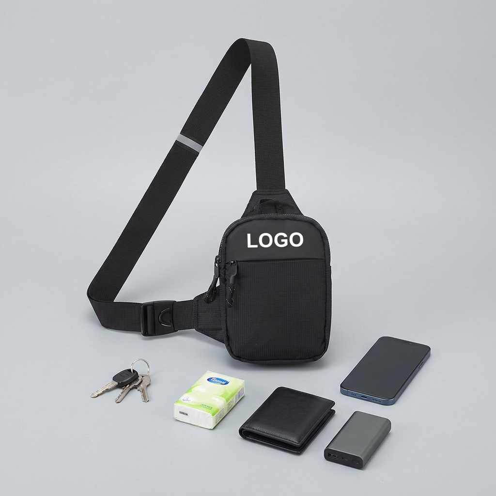 Custom Men's Small Sports Backpack Women's Eco-Friendly Crossbody Mobile Phone Waist Bag Shoulder Chest Bag