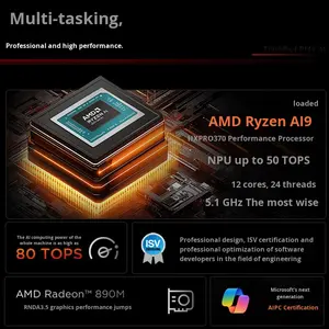 <span class=keywords><strong>ThinkPad</strong></span> pour P14s Ryzen R9 AI HX 370 PRO/64G/1T Ordinateur portable professionnel pour la conception graphique et la création - Product Image 4