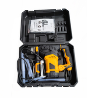 Marteau perforateur rotatif 1500W, 32mm, marteau de démolition, briseur de béton, vitesse variable électrique, 4500BPM, avec burin et boîte à outils
