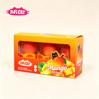 Bubuk Es Krim Rasa Mangga PoPI CAT Kemasan Kotak OEM Kustom Grosir & Eceran Camilan Musim Panas