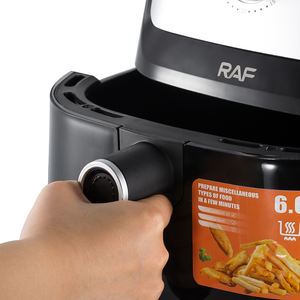 Freidora de aire caliente antiadherente clásica barata para hornear en casa de 6,6 l, freidoras de aire eléctricas sin aceite - Product Image 5