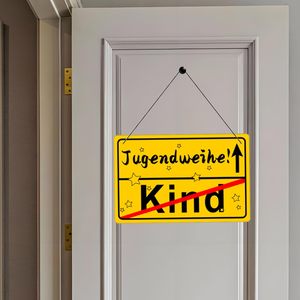 2 Piezas de Letreros Decorativos para Pared y Puerta con Temática de Consecración Juvenil, Decoración Divertida para Fiestas de Adolescentes y Regalo, Patrones Personalizables - Product Image 1