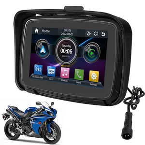 Navegador automático para motocicleta, moto de 5 polegadas, sem fio, à prova d' água, para carplay, android