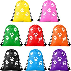 Custom Logo Promotional Unisex Sports Drawstring Backpack Foldable Large Capacity Portable Printed Waterproof Nylon