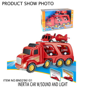 Camion transporteur de voitures à double étage à friction éducatif avec lumières et sons JACKOTOYS, dès 3 ans - Product Image 3