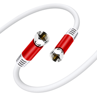 Cable Coaxial RG6 de 3FT/6FT con Conector Tipo F, Revestimiento de PVC, para HDTV, Internet de Alta Velocidad, TV Digital y Satélite