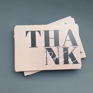 Tarjetas de Agradecimiento Rosadas Personalizadas al por Mayor con Logotipo para Ropa y Boutiques - Product Image 5