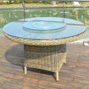 Table en rotin PE tissée à la main de style traditionnel moderne ensemble de chaises extérieur hôtel villa café <span class=keywords><strong>patio</strong></span> balcon meubles de jardin - Product Image 3