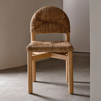 Chaise en bois massif Dreamhause, vente chaude, mobilier de maison, chaise de balcon, hôtel, restaurant, chaise de salle à manger, chaise en bois rétro simple, designer