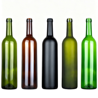 Échantillon gratuit Bouteilles de vin en verre vides de 750 ml avec bouchons Whisky 5cl Bouteille en verre de liqueur de vodka Bouteille de 1000ml Spirit Brandy