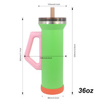Bouteille isotherme à double paroi de grande capacité (36 oz) avec double maintien de la température, garde les boissons froides jusqu'à 24h et chaudes jusqu'à 12h