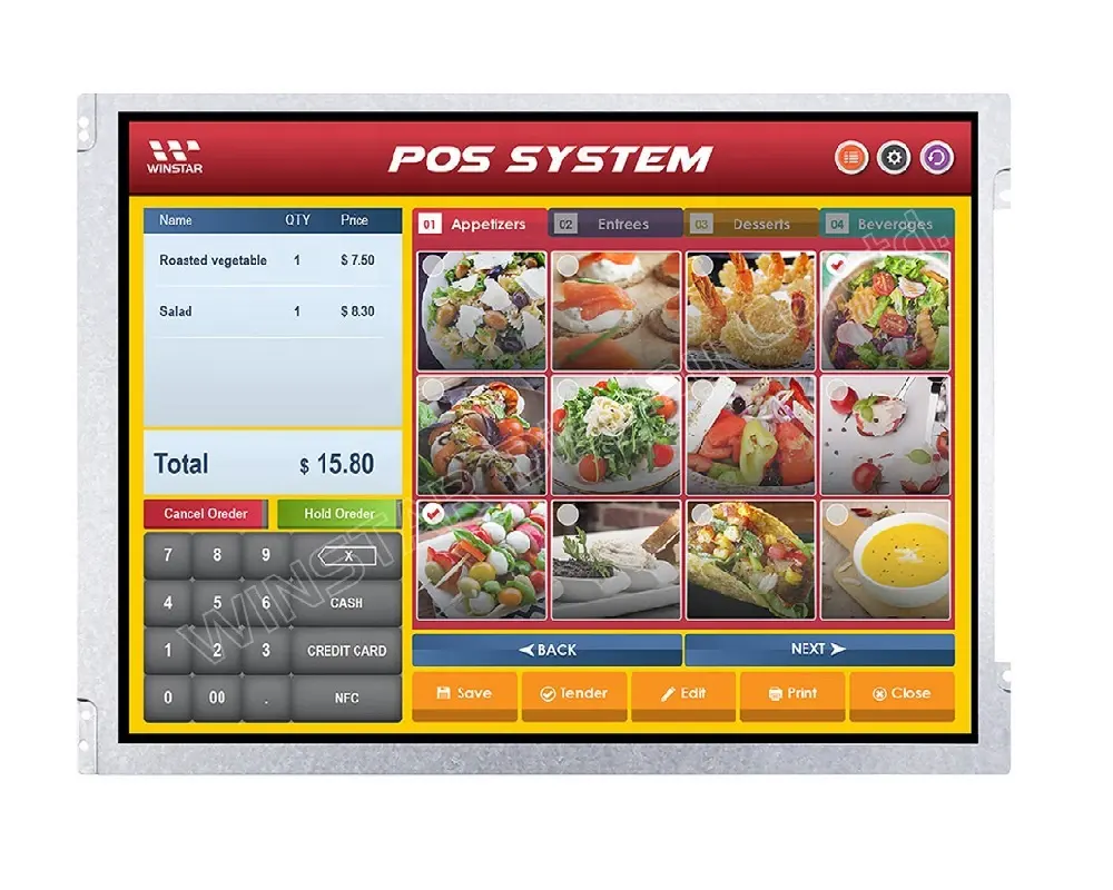 1024x768 lcd display panel Winstar 10.4" TFT Panel LVDS TFT Display module with USB interface 1024x768