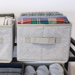 Paniers de rangement pliables en gros pour étagères, bacs de rangement en tissu avec poignées pour la maison, le placard, la chambre et les tiroirs - Product Image 4