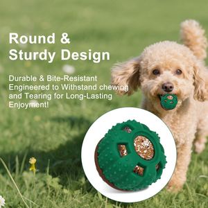 Manufacturer Custom Interactive Dog Toy Slow Feeder Chew Ball Dog Rolling Ball Pet Dog Silicone Chew Toys <b>Treat</b> Dispenser Toy - Product Image 5