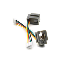 Tank RJ9 4P4C Buchsenstecker 616M Telefonbuchse mit Kabel Grau Anpassbare Länge