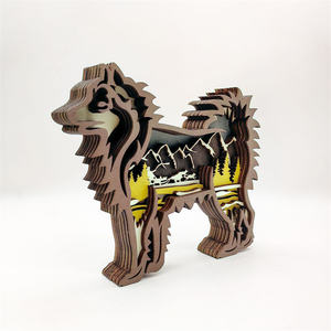 Новый деревянный резной собачий ручной работы из серии прерий, деревянный тибетский мастиф, собака, волк, подарки, рождественский подарок - Product Image 4