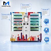 Distributeur automatique intelligent Mova Smart Lift Combo, entièrement automatique, avec écran tactile AI IoT, refroidissement par compresseur, pour aliments, boissons, en-cas, intérieur/extérieur
