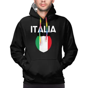 Fitspi Italia Italia Italia Italy bandiera del paese italiano felpa con cappuccio da uomo a manica lunga novità maglione Casual con tasche felpa
