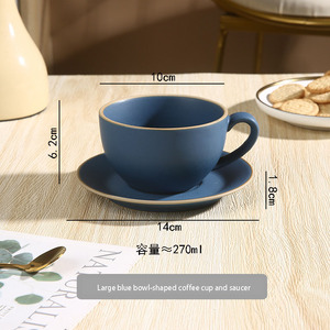 Ensembles de dîner de tasse à café et de soucoupe de Chine avec la couleur de jante de ligne d'<span class=keywords><strong>or</strong></span> - Product Image 6