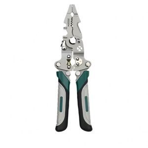 1 pièce Pince multifonction pliable pour dénuder, sertir et couper les câbles, outil d'électricien pour la coupe, le tirage et le dénudage de câbles - Product Image 1