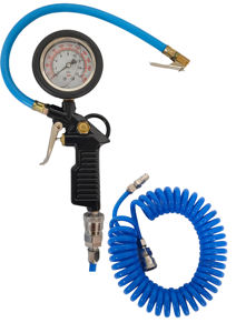 เครื่องเติมลมยางพร้อมมาตรวัดแรงดันลมประสิทธิภาพสูงสำหรับรถยนต์และรถจักรยานยนต์และจักรยานพร้อมวาล์ว <span class=keywords><strong>Presta</strong></span> และ Schrader - Product Image 2