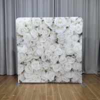 Nouveau support de toile de fond 8x8 pieds pour mariage, blanc, en alliage d'aluminium, pour photomaton, toile de fond personnalisée pour fête, en vente