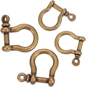 Lot de boucles de remplacement en métal pour sacs, ensemble de fermoirs en cuivre antique pour sangles de bagages, grands et petits fermoirs fer à cheval pour sacs à main et valises DIY - Product Image 1