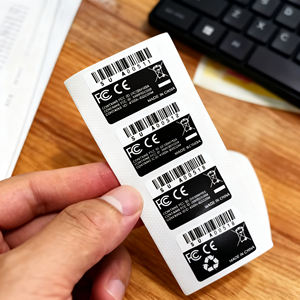 Etiqueta de impresión personalizada de buena calidad, resistente al agua, autoadhesivo, logotipo, batería, <span class=keywords><strong>PC</strong></span> esmerilado, embalaje, rollo de etiquetas adhesivas - Product Image 3