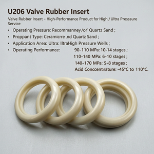 Inserto de Goma para Válvula Coreseal U206 de Alto Rendimiento para Fracturación de Petróleo y Gas, Pozos de Ultra Alta Presión, Arena de Cuarzo Cerámica - Product Image 1