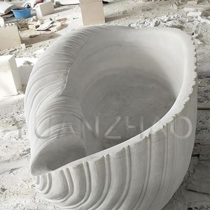 Nuova <span class=keywords><strong>Vasca</strong></span> <span class=keywords><strong>da</strong></span> Bagno Ovale <span class=keywords><strong>in</strong></span> Marmo Naturale Giapponese dal Design Moderno per Interni - Product Image 4