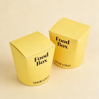 Conteneur en papier personnalisé de qualité alimentaire pour pop-corn et chips, support recyclable pour snacks frits, boîtes à nuggets de poulet très demandées